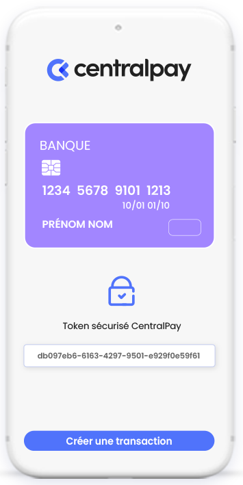 paiement sécurisé : récapitulatif d'une fiche carte bancaire anonymisée par un token
