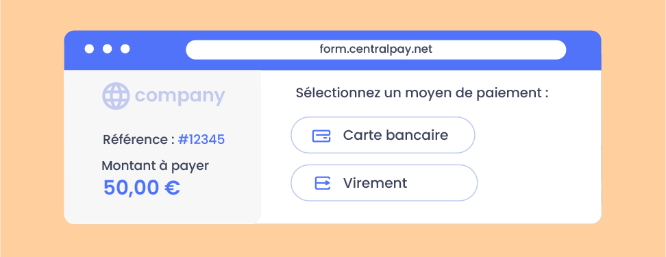 petite vue de la page de paiement carte bancaire CentralPay